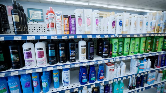 Hair-care and shampoo aisle