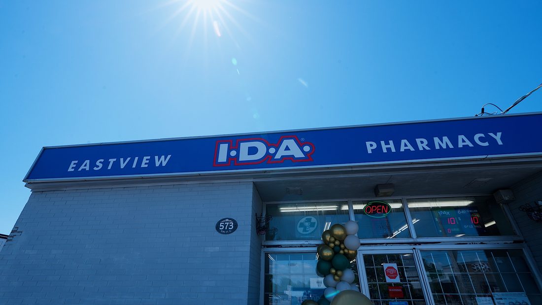 Eastview I.D.A. Pharmacy storefront on King St E in Oshawa